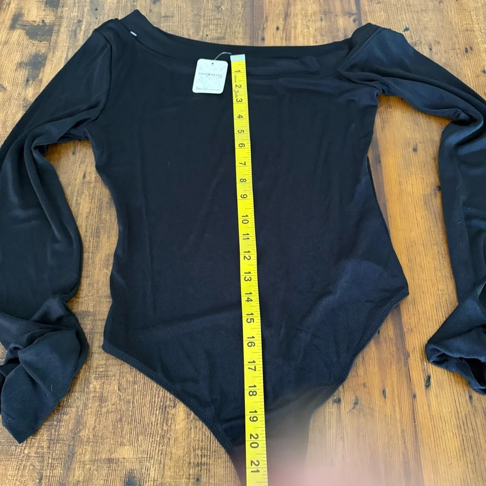 Intimately Free People That Hot Black Off Shoulder Bodysuit NWT Sz L